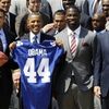 Super Bowl Champion Giants Visit White House, Obama Can't Ignore Their Greatness